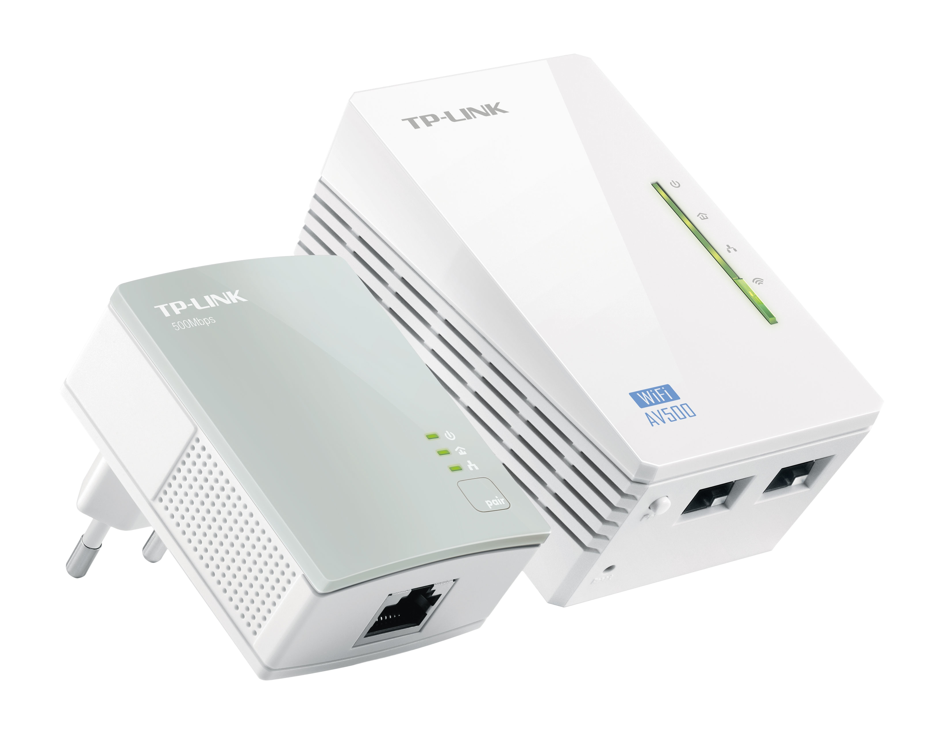TP-Link AV500 Powerline Homeplug WiFi Extender With 2 LAN Ports , Twin Pack - TL-WPA4220 KIT TL-WPA4220 KIT - C2000