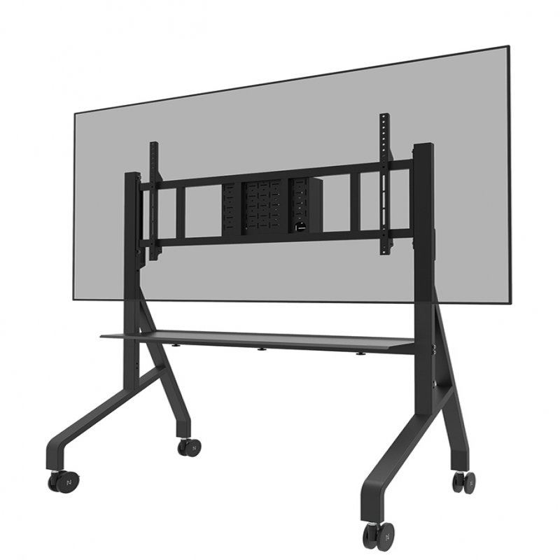 Neomounts - Mounts               Move Go Xl Mobile Floor Stand       (fast Install Height Adj) Black     Fl50-575bl1