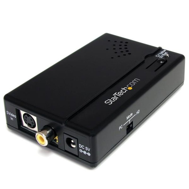 StarTech.com Composite And S-Video To HDMI Converter With Audio - Video Converter - Composite Video, S-video - HDMI - Black - VID2HDCON - Video Converter - Composite Video, S-video - HDMI - B - C2000