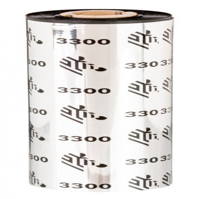 Zebra - Ait_bcsp_s1_1            Ribbon 3300 Wax/resin 110mmx74m     Standard 12mm Core 12/box           03300gs11007