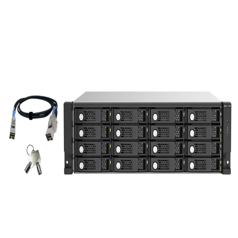 QNAP TL-R1620Sep-RP - Hard Drive Array - 16 Bays (SATA-600 / SAS-3) - SAS 12Gb/s (external) - Rack-mountable - 3U TL-R1620SEP-RP - C2000