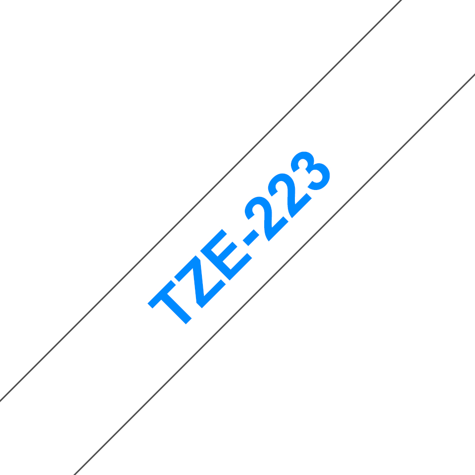 Brother - Consumables Ink Eur    Tze-223 Laminated Tape 9mm 8m       Blue On White                       Tze223