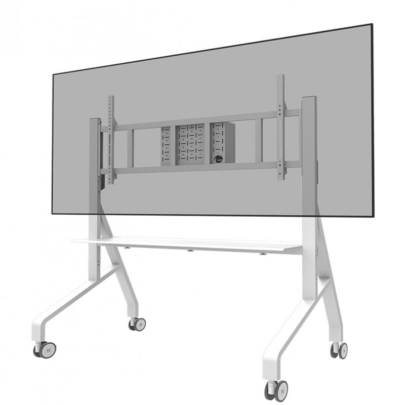 Fl50-575wh1 neomounts by newstar Neomounts Move Go 65-110"  Xl Mobile Floor Stand (fast Install, Height Adjustable), White - NA01