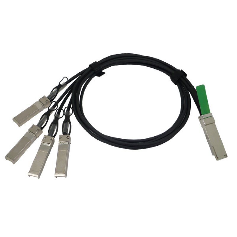 462-3639 Dell Compatible Direct Attach Copper Breakout Cable 40GBase-CU QSFP+ to 4x10GBase-CU SFP+ (Passive Twinax, 5m)