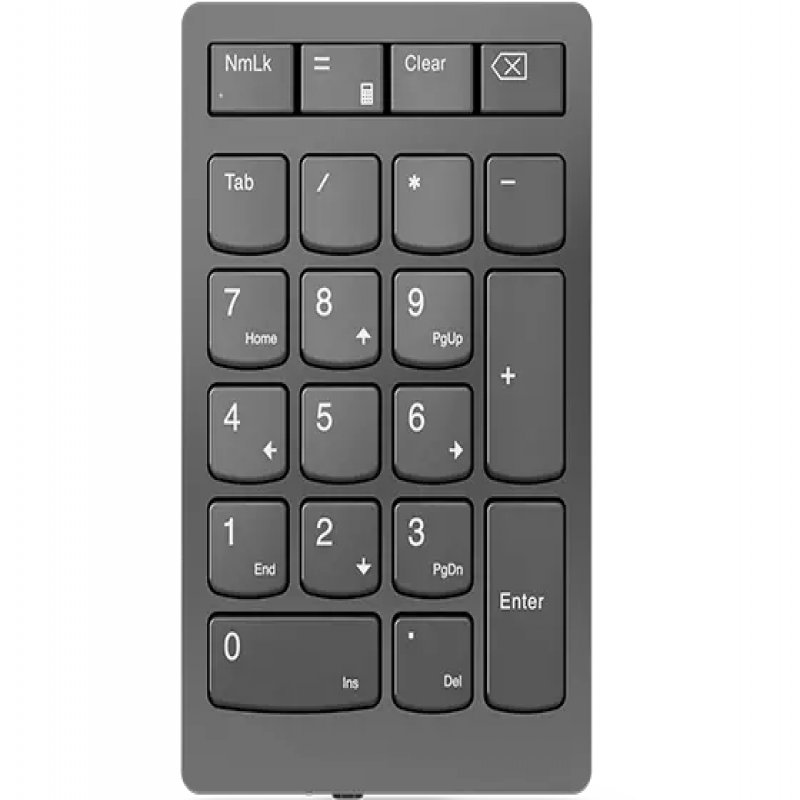 Lenovo Go Wireless Numeric Keypad - Keypad - Wireless - 2.4 GHz - Key Switch: Scissor-Key - Storm Grey - Retail 4Y41C33791 - C2000