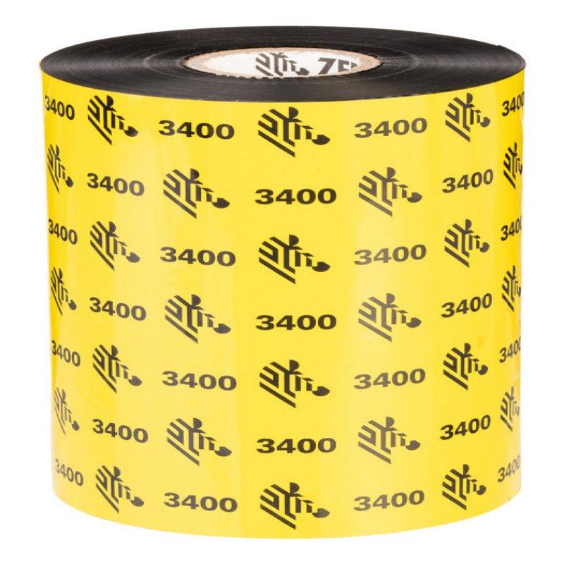 Zebra - Ait_bcsp_s1_1            Ribbon 3400 Wax/resin 220mm         450 Meters C-25mm Box Of 6          03400bk22045