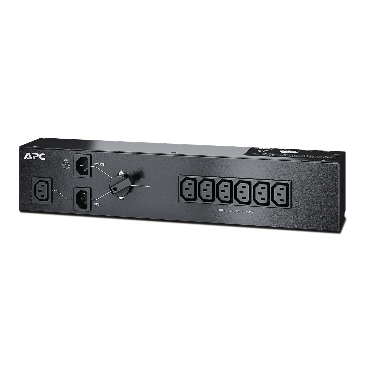 APC SERVICE BYPASS PANEL 230V 10A BBM IEC C14 Input, (6) IEC C13 Output SBP1500RMI - C2000