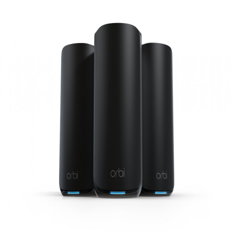 NETGEAR Orbi 870 Series RBE873 - Wi-Fi System - (router, 2 Extenders) - Up To 9,000 Sq.ft - Mesh 10GbE, 2.5GbE, Wi-Fi 7 - Multi-Band RBE873B-100EUS - C2000