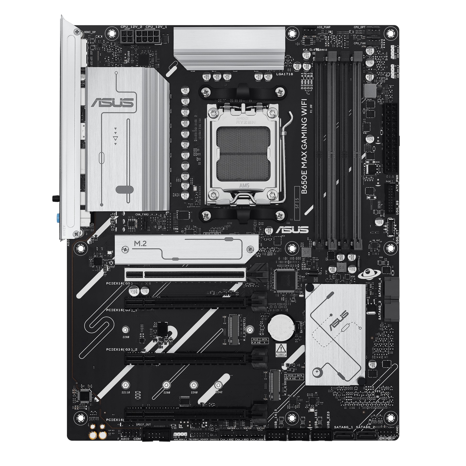 ASUS PRIME B850-PLUS WIFI - Motherboard - ATX - Socket AM5 - AMD B850 Chipset - USB-C 3.2 Gen2, USB 3.2 Gen 2, USB 3.2 Gen 1, USB-C 3.2 Gen 1 - 2.5 Gigabit LAN, Wi-Fi 6E, Bluetooth - Onboard  - C2000