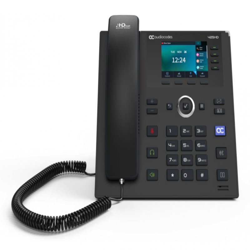 Audiocodes - Ip Phone            425hd Ip-phone Poe Gbe Black 2      Ethernet 10/100/1000 Ports 4 Prk    Ip425hdeg