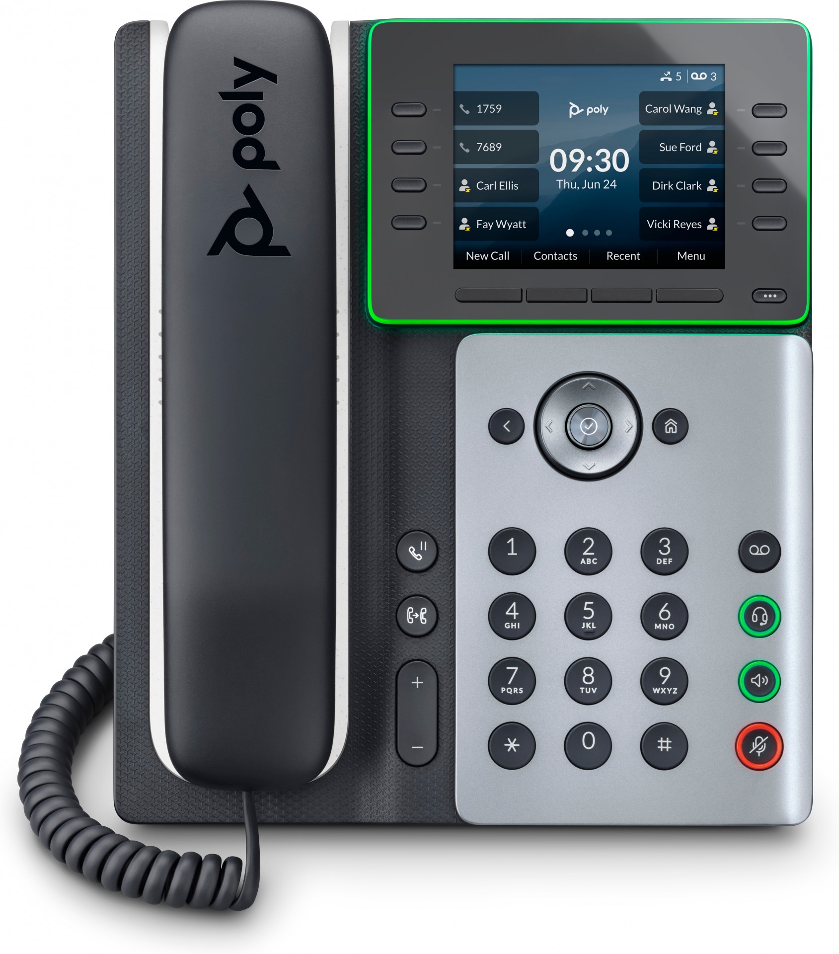 hp Hp Poly E350 Ip Desktop Phone With Bluetooth And Wi-fi - 32 Lines; 2 X Gigabit Ports; Poe; 3.5-inch Colour Lcd Display 82m89aa - AD01