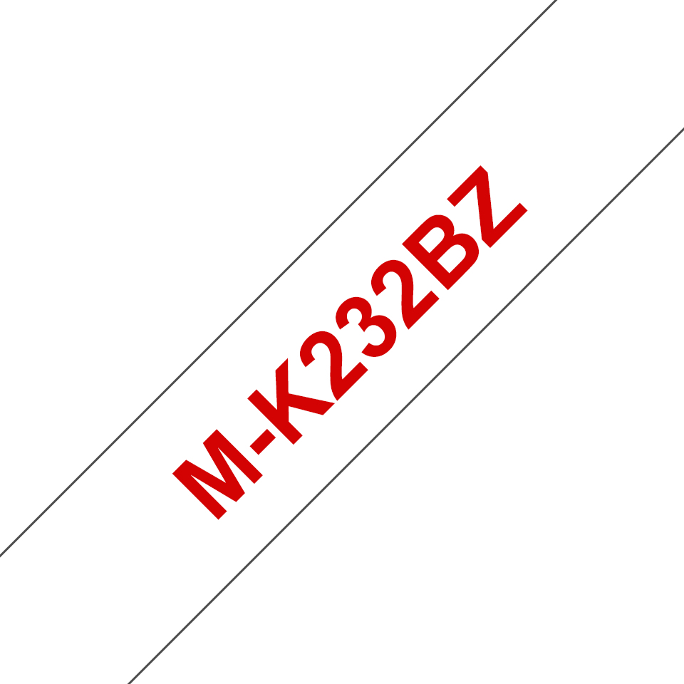 Brother - Consumables Ink Eur    Mk-232bz Plastic Labelling Tape     12mm 8m Red On White Non-lamin      Mk232bz