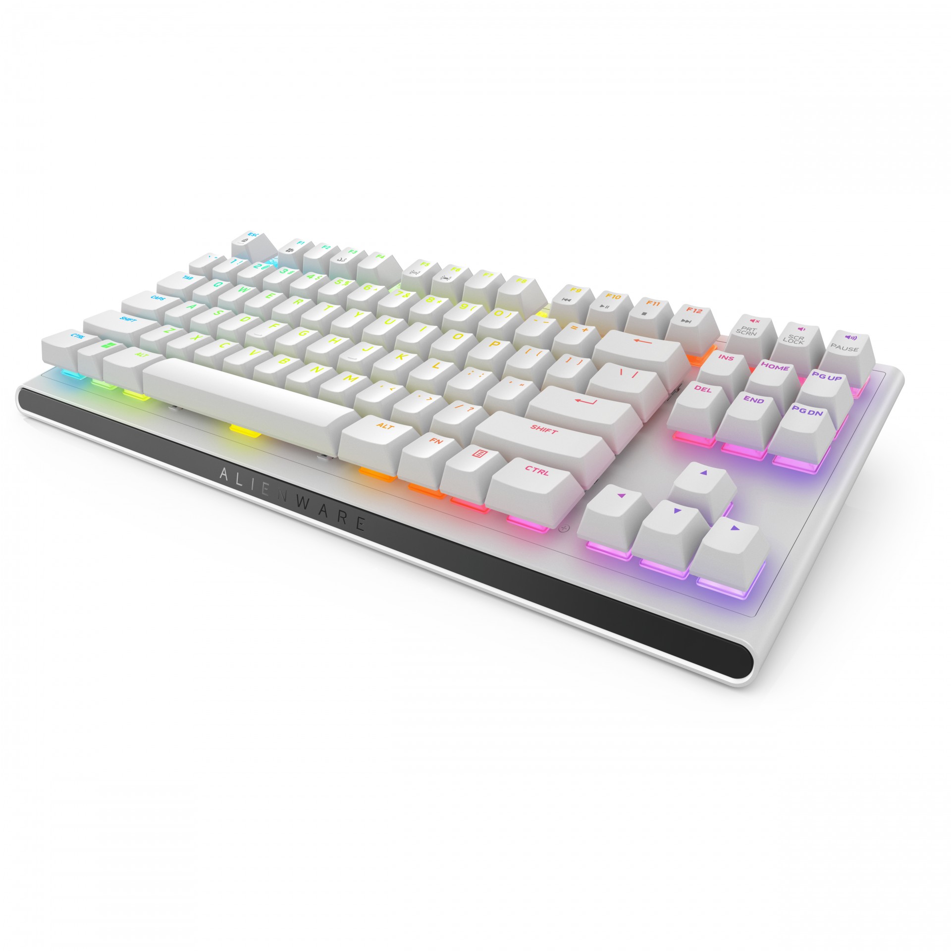 Alienware AW420K - Keyboard - Tenkeyless - Backlit - USB - QWERTY - US - Key Switch: CHERRY MX Red - Lunar Light AW420K-W-WW - C2000
