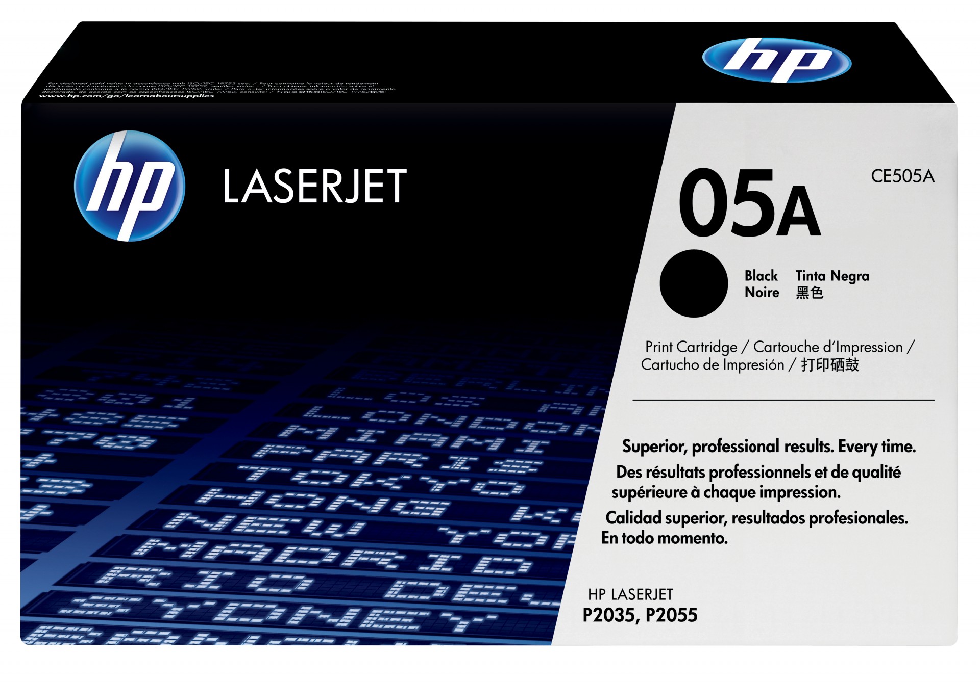 HP 05A - CE505A - 1 X Black - Toner Cartridge - For LaserJet P2033, P2035, P2036, P2037, P2054, P2055, P2056, P2057 CE505A - C2000