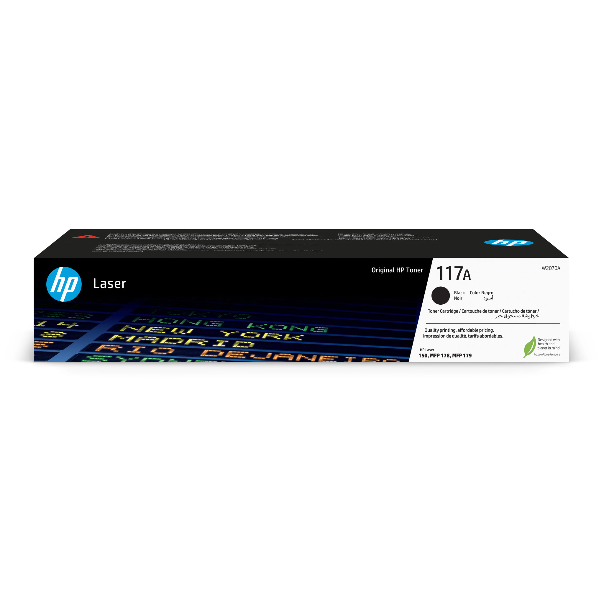 HP 117A - Black - Original - Toner Cartridge (W2070A) - For Color Laser 150a, 150nw, MFP 178nw, MFP 178nwg, MFP 179fnw, MFP 179fwg W2070A - C2000
