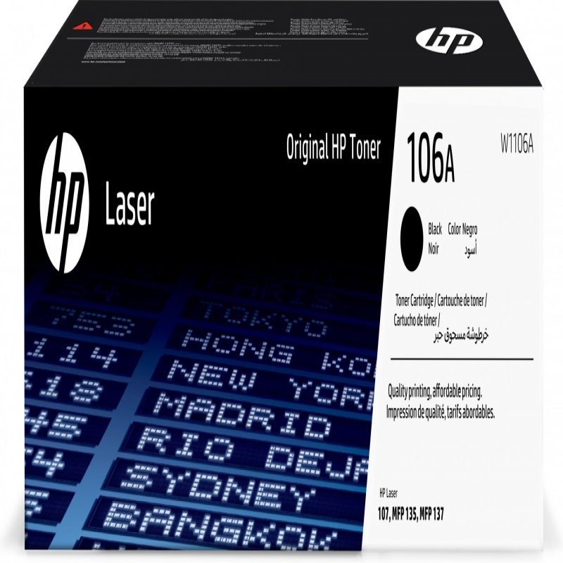 HP 106A - Black - Original - Toner Cartridge (W1106A) - For Laser 107, MFP 135, MFP 137 W1106A - C2000