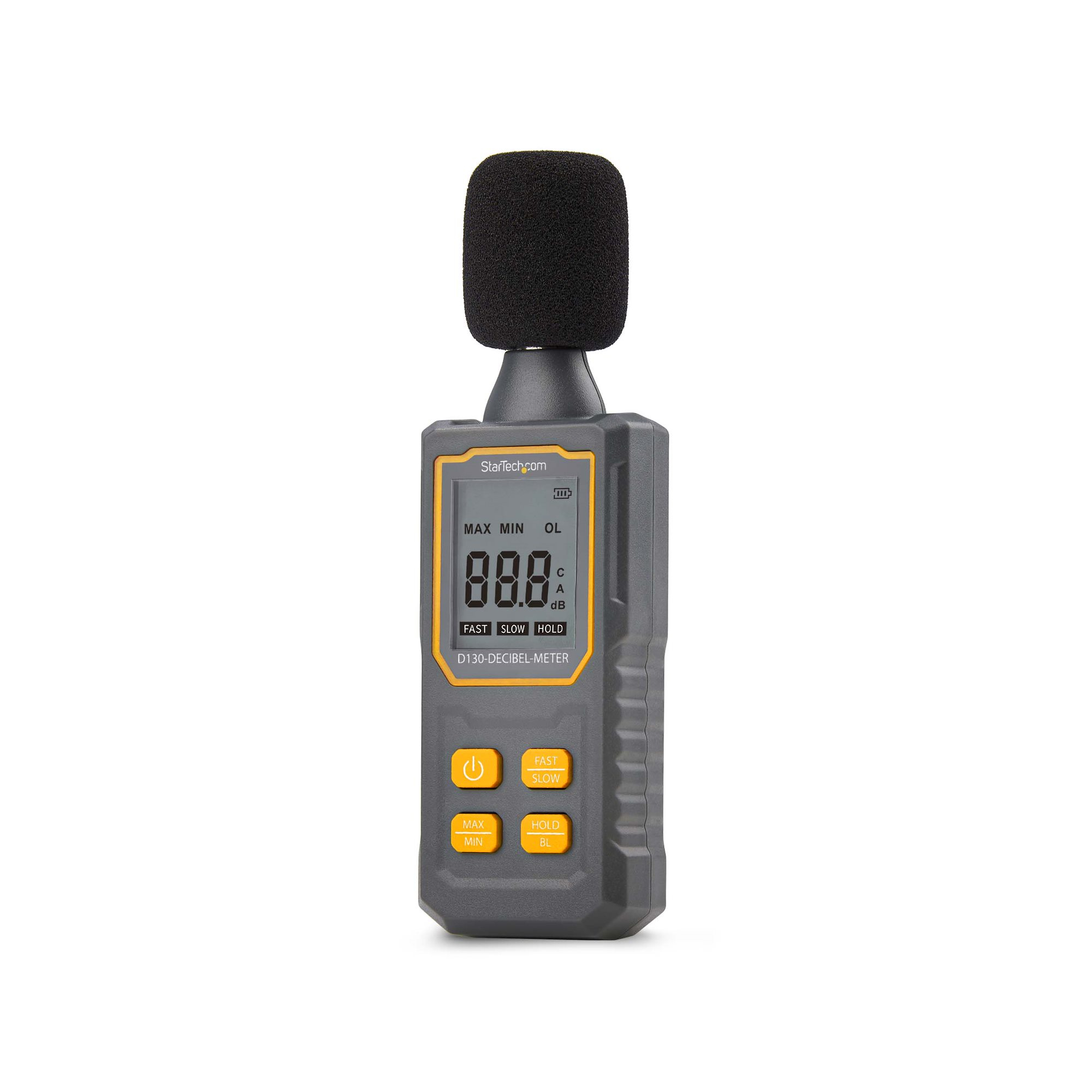 StarTech.com Handheld Digital Sound Meter, Noise/Decibel Level Reader - Sound Meter - Black D130-DECIBEL-METER - C2000