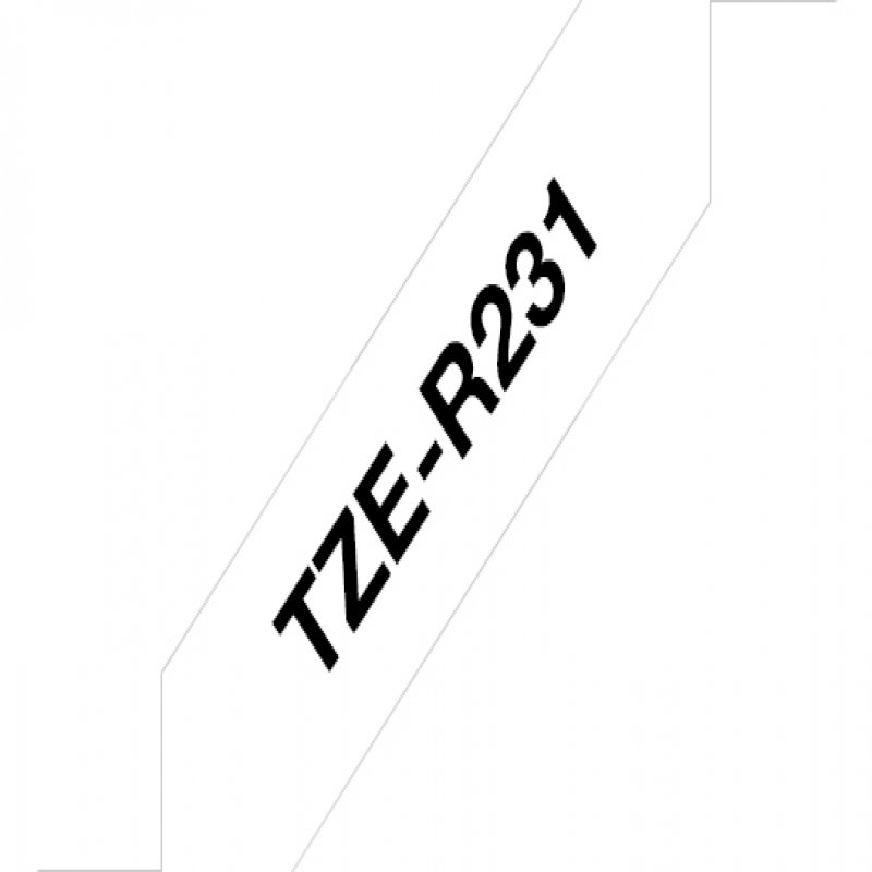 Brother - Consumables Ink Eur    Black On White 12mm (w)             X 4m (l) Ribbon Tape                Tzer231