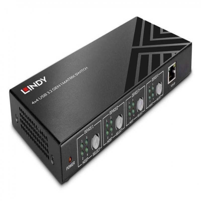 Lindy Matrix Switches & Splitter 4x4 Usb 3.2 Gen 1 Matrix Switch                                         43406