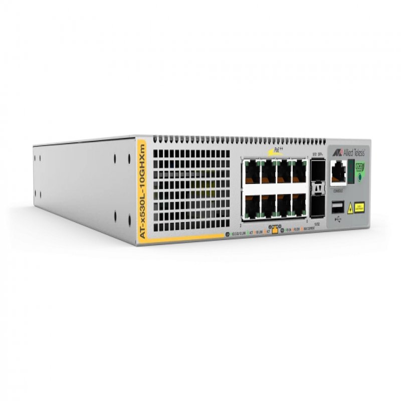 Allied Telesis - Volume          L3 Stack Switch 2x Sfp+ Ports       8x 100m/1g/2.5g/5g-t Poe+ Eu Pc     At-x530l-10ghxm-50