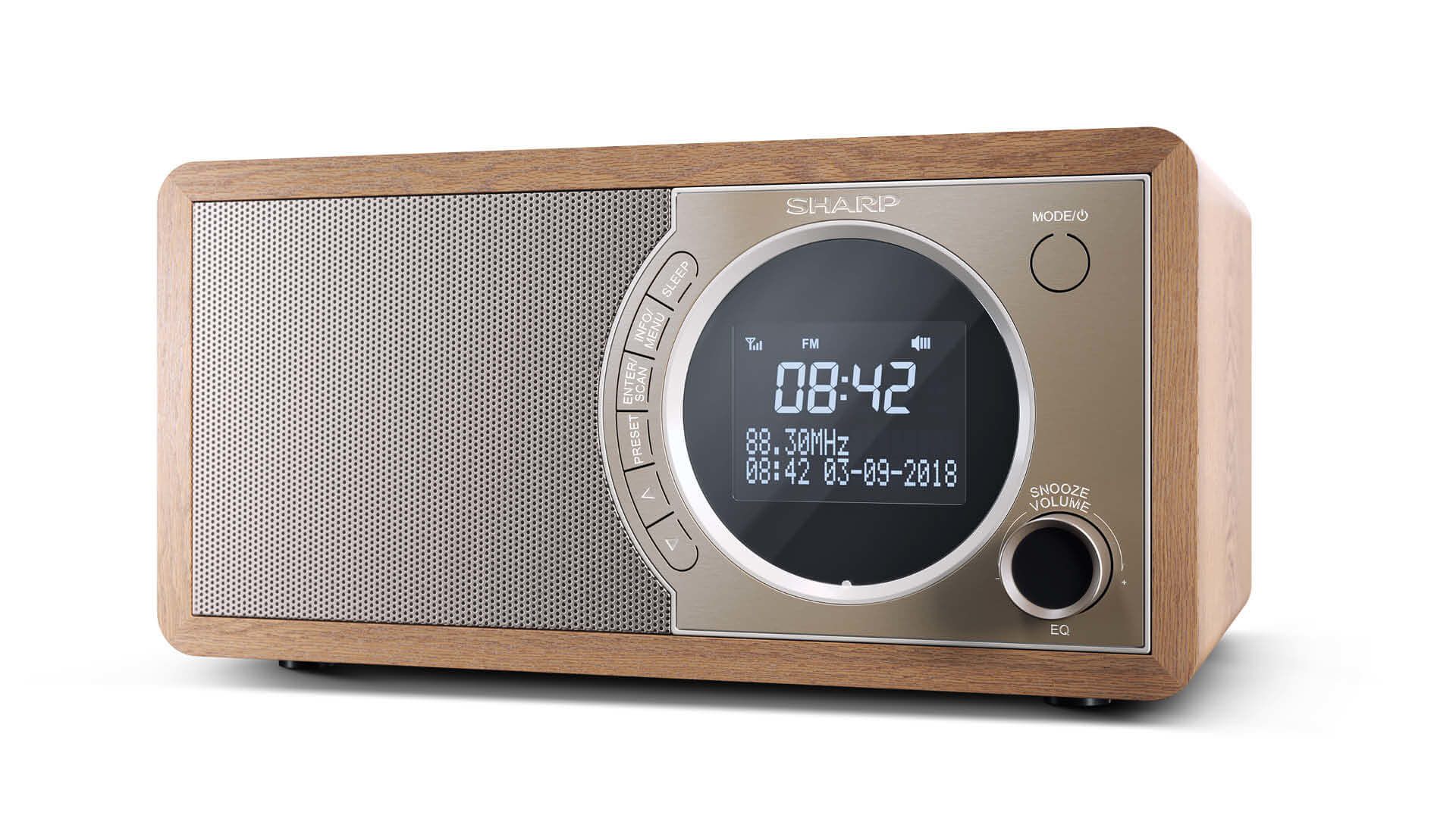 sharp Sharp Dr-450 Dab+ Fm Bluetooth Brown Digital Radio Dr-450(br) - AD01