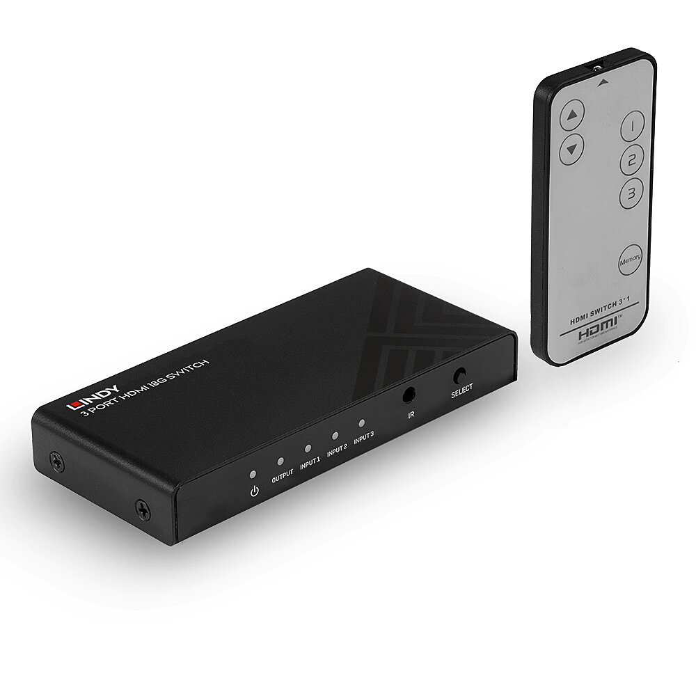 Lindy Matrix Switches & Splitter 3 Port Hdmi 2.0 18g Switch          .                                   38232