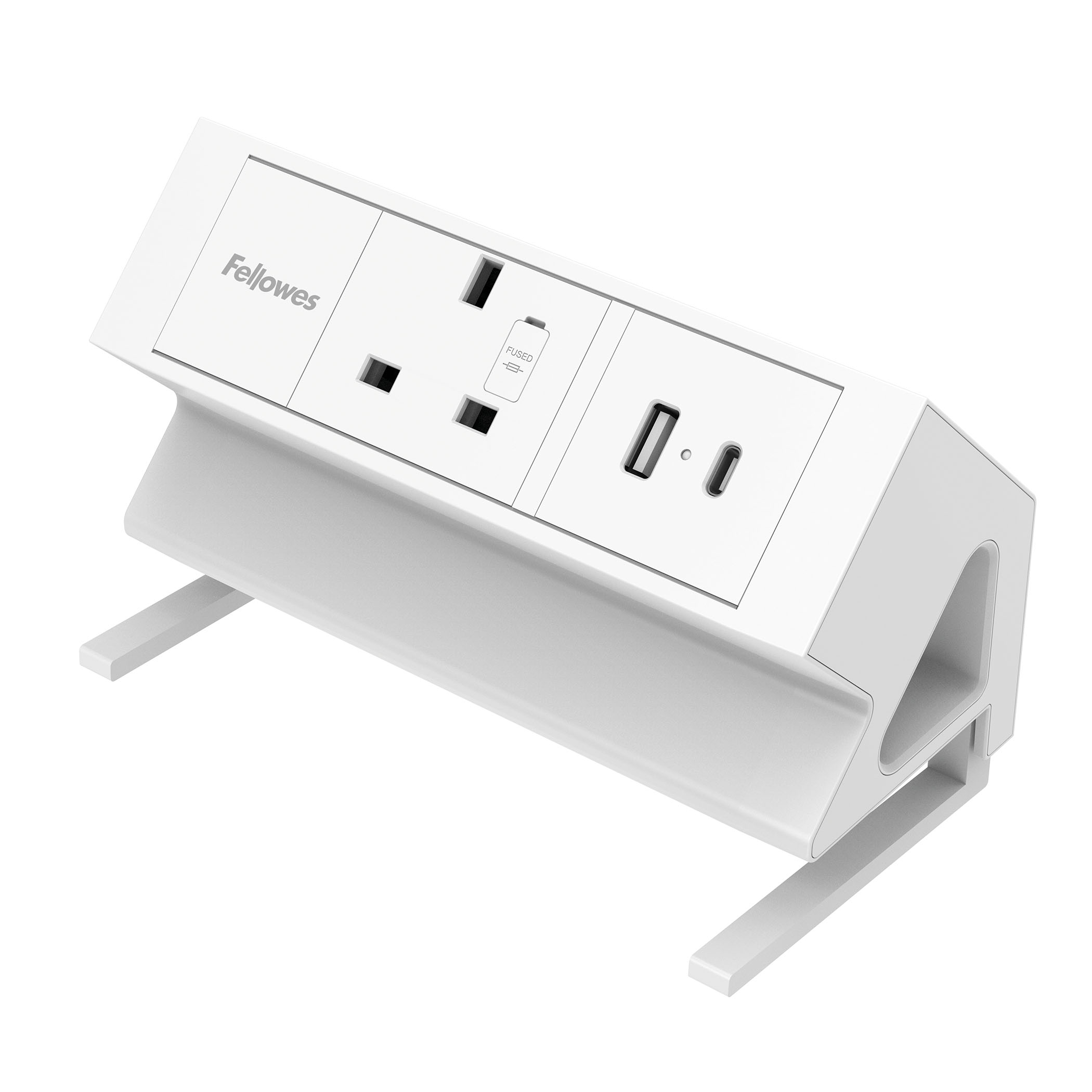 100137171 fellows (new) Fellowes  Power Desk Type G - White - NA01