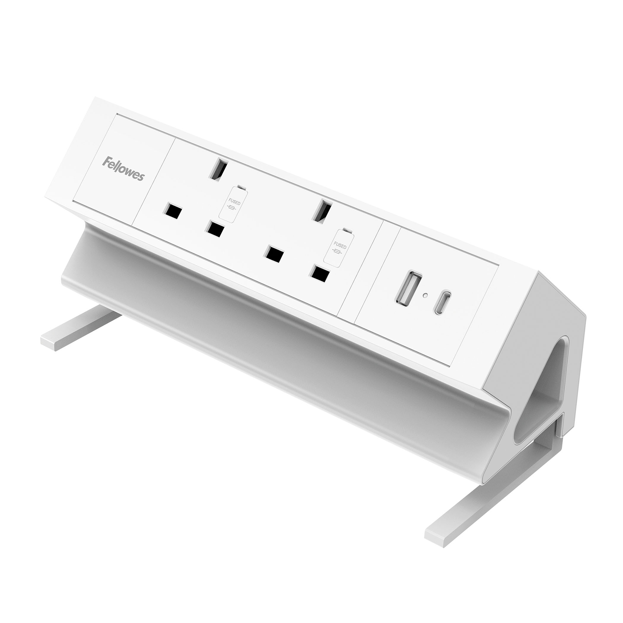 100137181 fellows (new) Fellowes  Power Desk 2 Type G - White - NA01