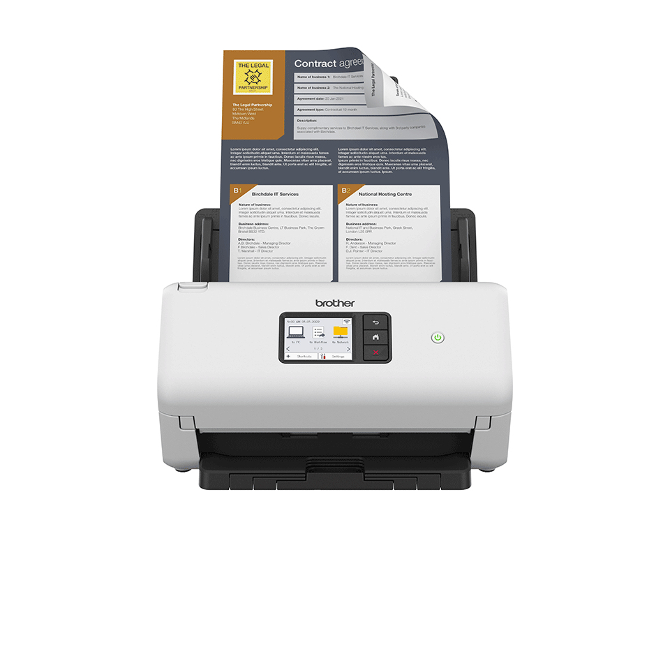 Brother - Scanners               Ads-4550w Wrls Docum Scnr           35ppm Usb3.0 A4 600x600dpi 48bit    Ads4550wzu1
