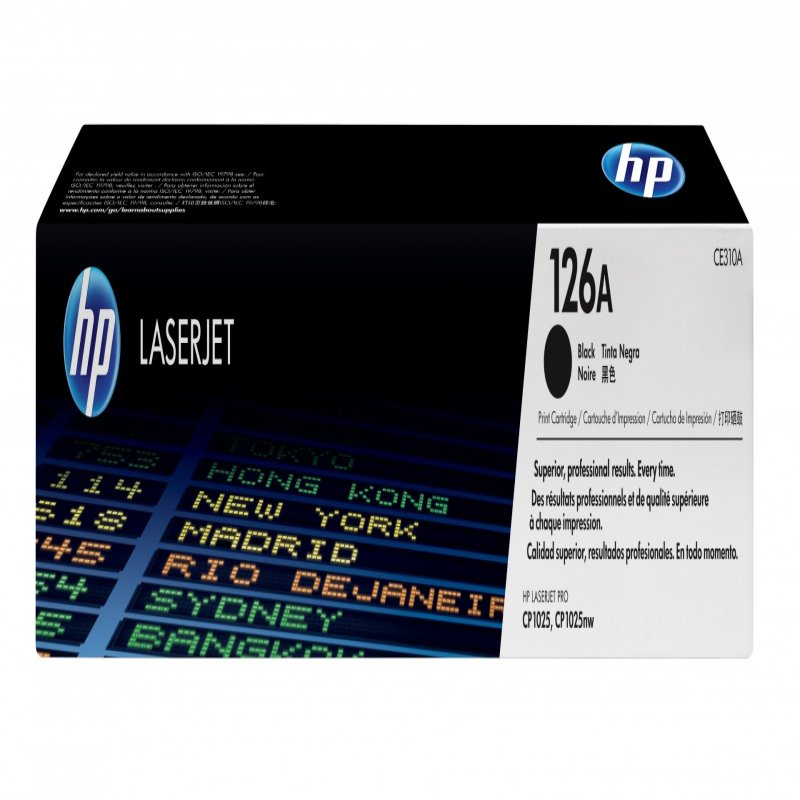 HP 126A - CE310A - 1 X Black - Toner Cartridge - For Color LaserJet Pro CP1025, CP1025nw, LaserJet Pro 100, TopShot LaserJet Pro M275 CE310A - C2000