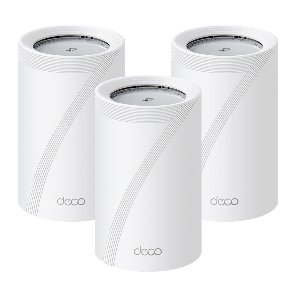 TP-Link Deco BE65 Pro V1 - Wi-Fi System - (3 Routers) - Up To 7,600 Sq.ft - Mesh 1GbE, 2.5GbE, 5GbE, Wi-Fi 7 Multi-Band DECO BE65 PRO(3-PACK) - C2000
