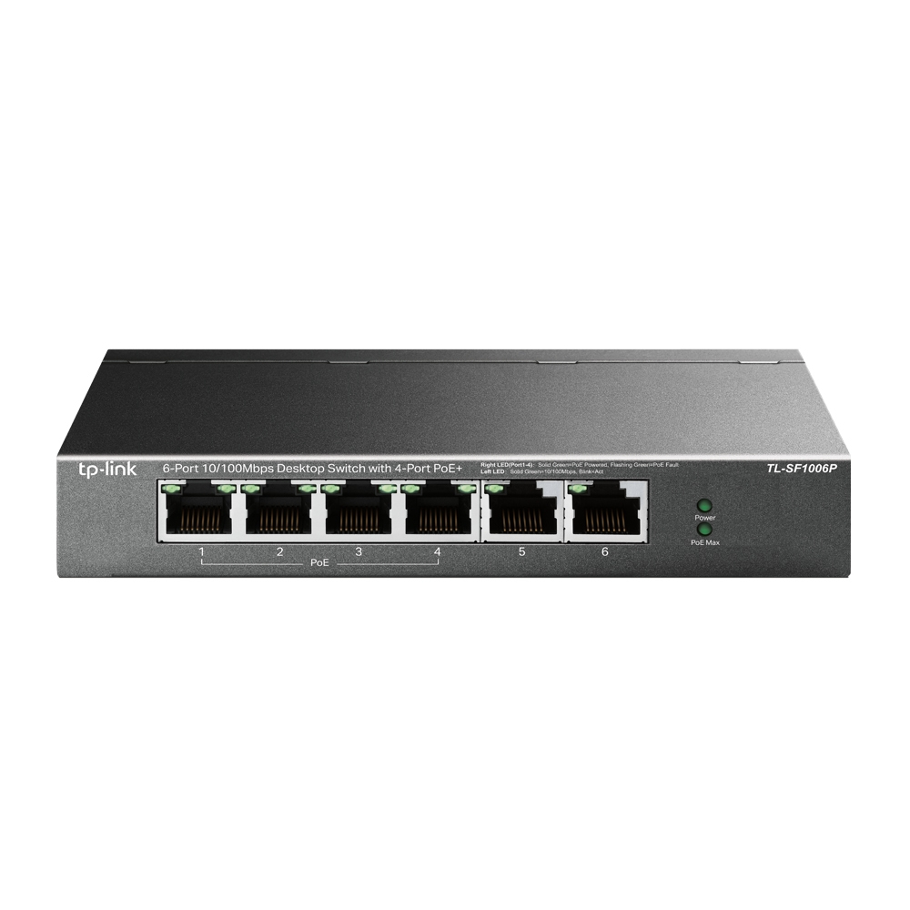 6-port 10/100 Mbps Switch 4port Poe+ Tl-sf1006p - WC01