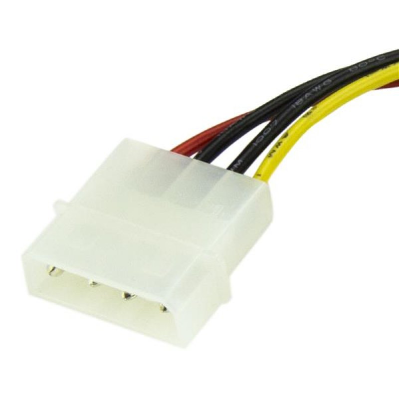 StarTech.com 6in 4 Pin LP4 To SATA Power Cable Adapter - LP4 To SATA - 6in LP4 To SATA Cable - 4 Pin To SATA Power - Power Cable - SATA Power (M) To 4 PIN Internal Power (M) - 0.2 M - For P/N - C2000