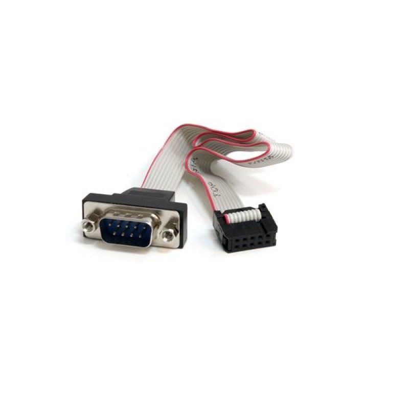 StarTech.com 16in 9 Pin Serial Male To 10 Pin Motherboard Header Panel Mount Cable - Motherboard To RS232 (PNL9M16) - Serial Cable - DB-9 (M) To 10 PIN IDC (F) - 40.7 Cm - Grey PNL9M16 - C2000