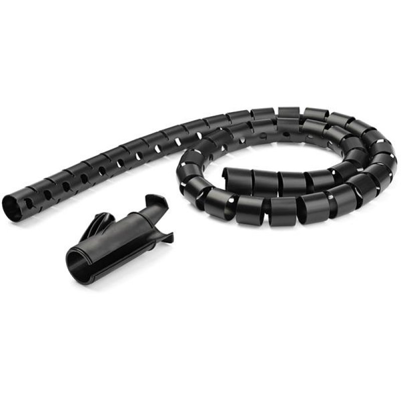 StarTech.com 2.5m (8.2ft) Cable Management Sleeve - 1.8" Diameter - Expandable Coiled Cord Organizer W/ Cable Loading Tool (CMSCOILED4) - Cable Sleeving Kit - Black - 2.5 M CMSCOILED4 - C2000