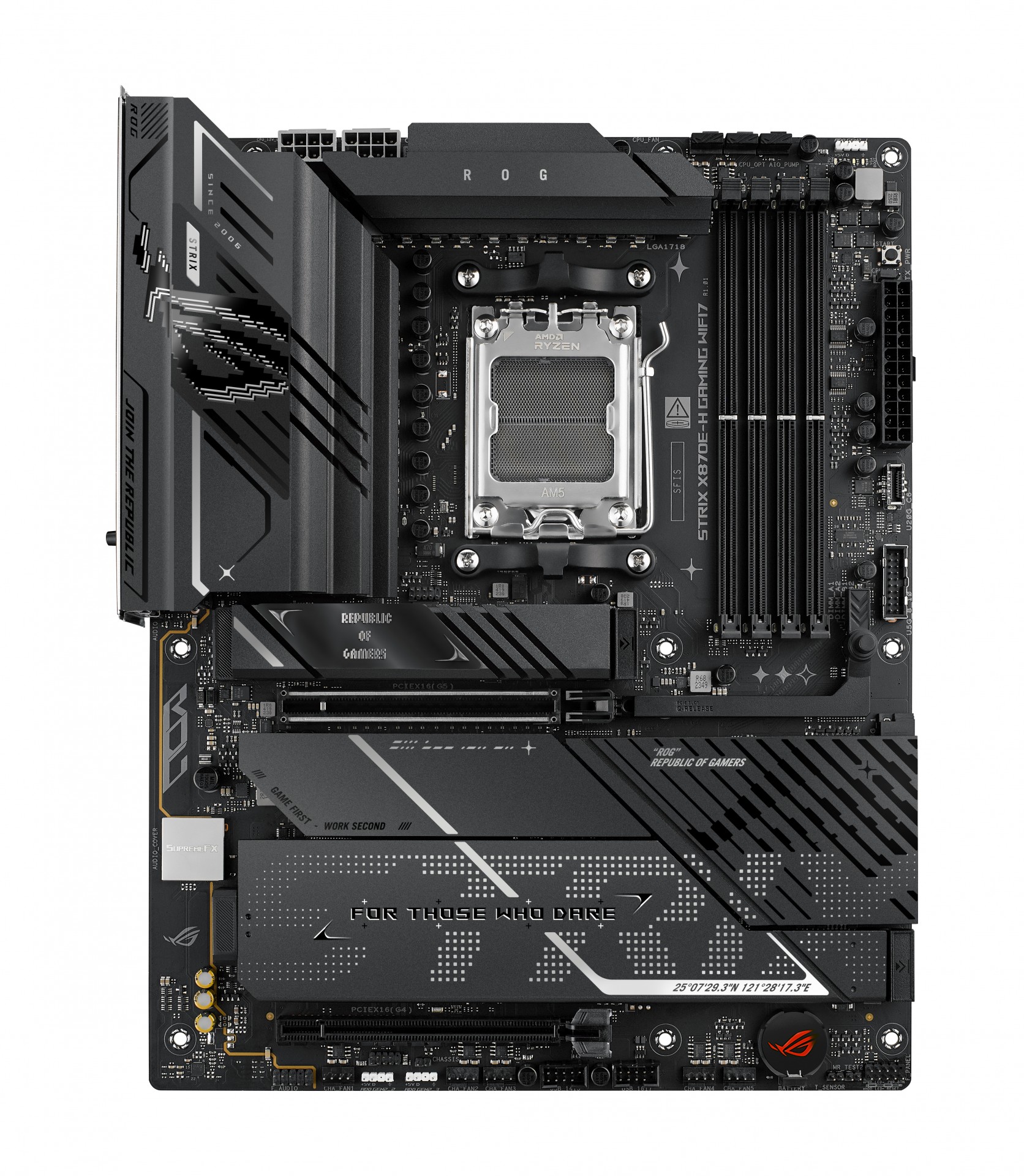 ASUS ROG STRIX X870E-H GAMING WIFI7 - Motherboard - ATX - Socket AM5 - AMD X870E Chipset - USB4, USB-C 3.2 Gen 2x2, USB-C 3.2 Gen2, USB 3.2 Gen 2, USB 3.2 Gen 1 - Wi-Fi 7, 5 Gigabit Ethernet, - C2000