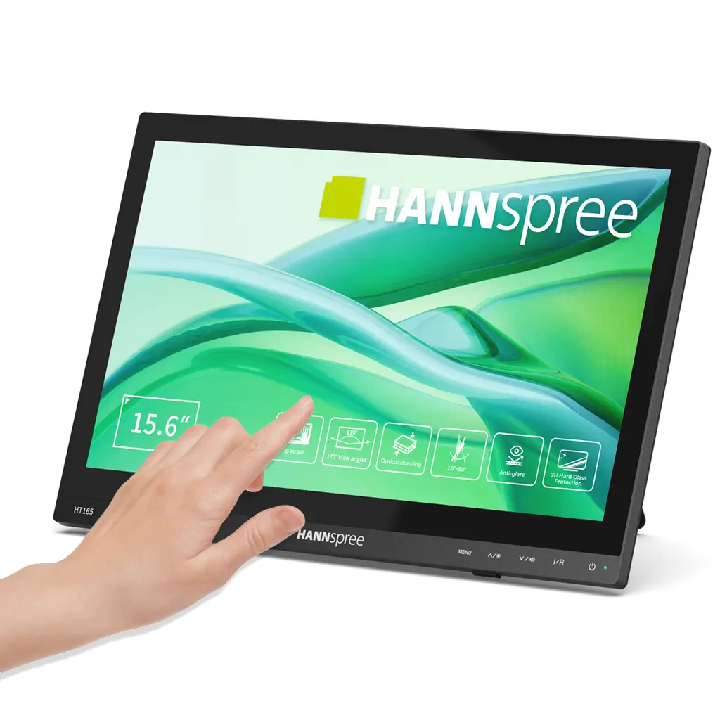 Hannspree - Monitor              15.6in 16:9 1920x1080 250cd/m2      800:1 15ms Hdmi/vga                 Ht165hpb