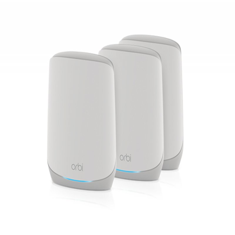 NETGEAR Orbi RBK763S - Wi-Fi System - (router, 2 Extenders) - Up To 7,500 Sq.ft - Mesh 1GbE - Wi-Fi 6 - Tri-Band RBK763S-100EUS - C2000