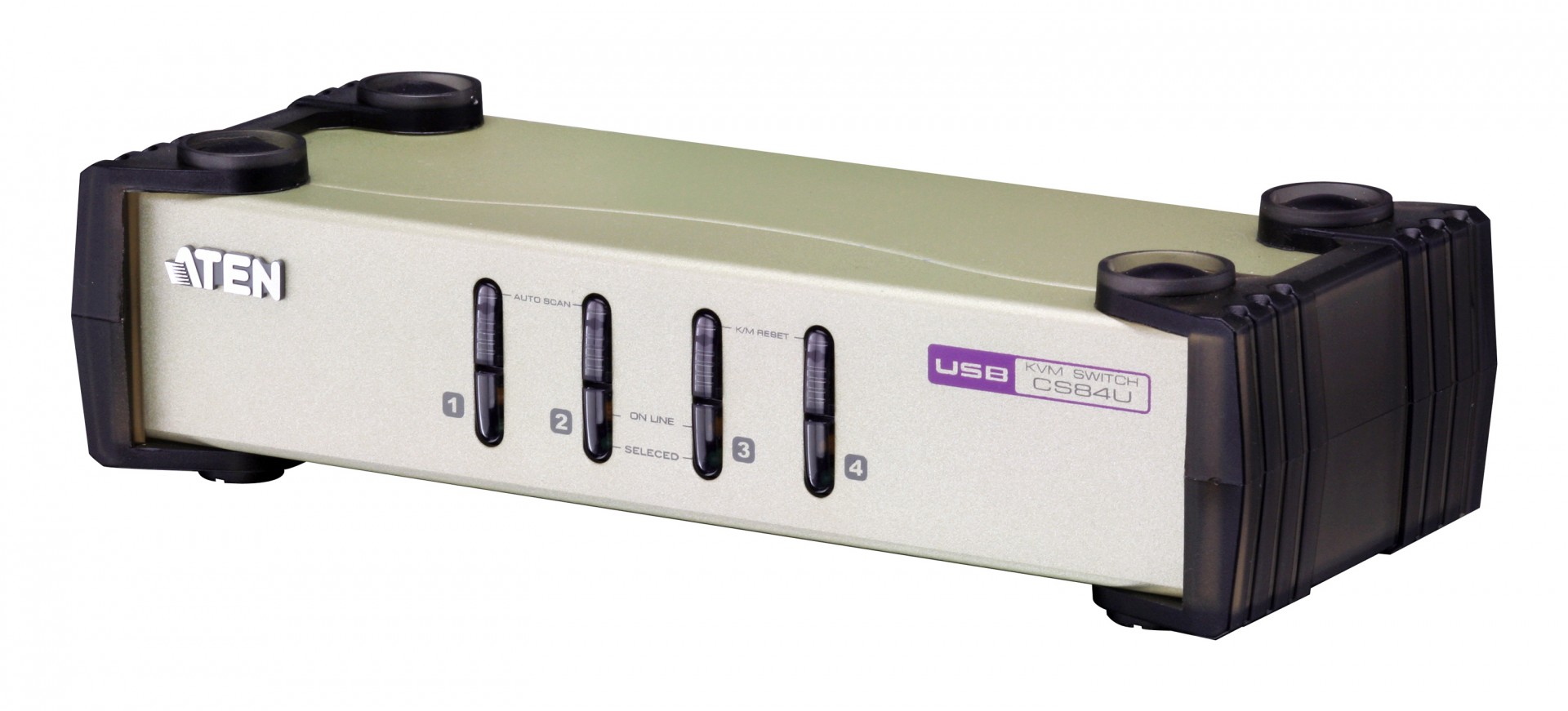 ATEN CubiQ CS84U - KVM Switch - 4 X KVM Port(s) - 1 Local User - Desktop CS84U - C2000