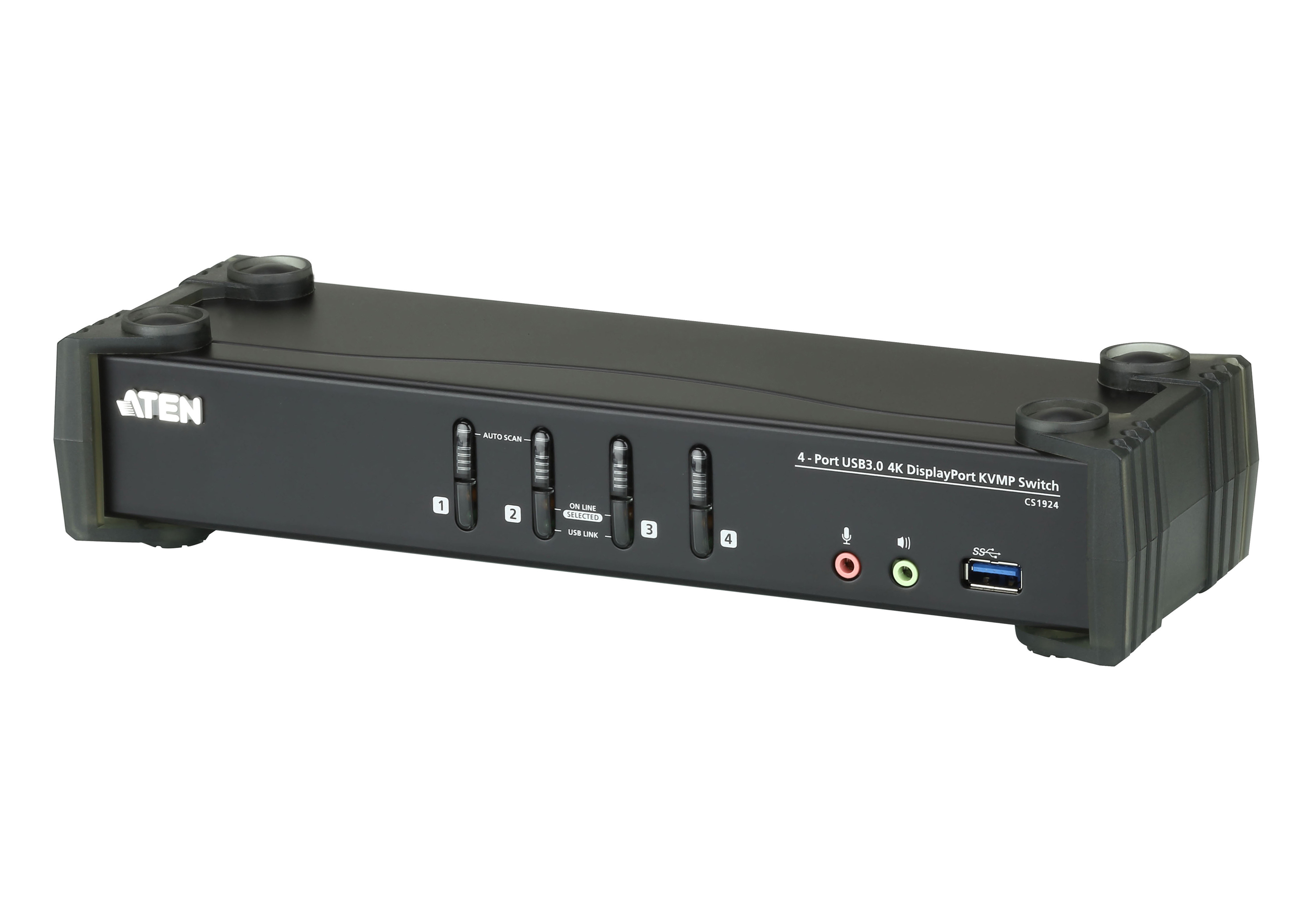 ATEN CS1924 KVMP Switch - KVM / Audio / USB Switch - 2 X KVM / Audio / USB - 1 Local User - Desktop CS1924 - C2000