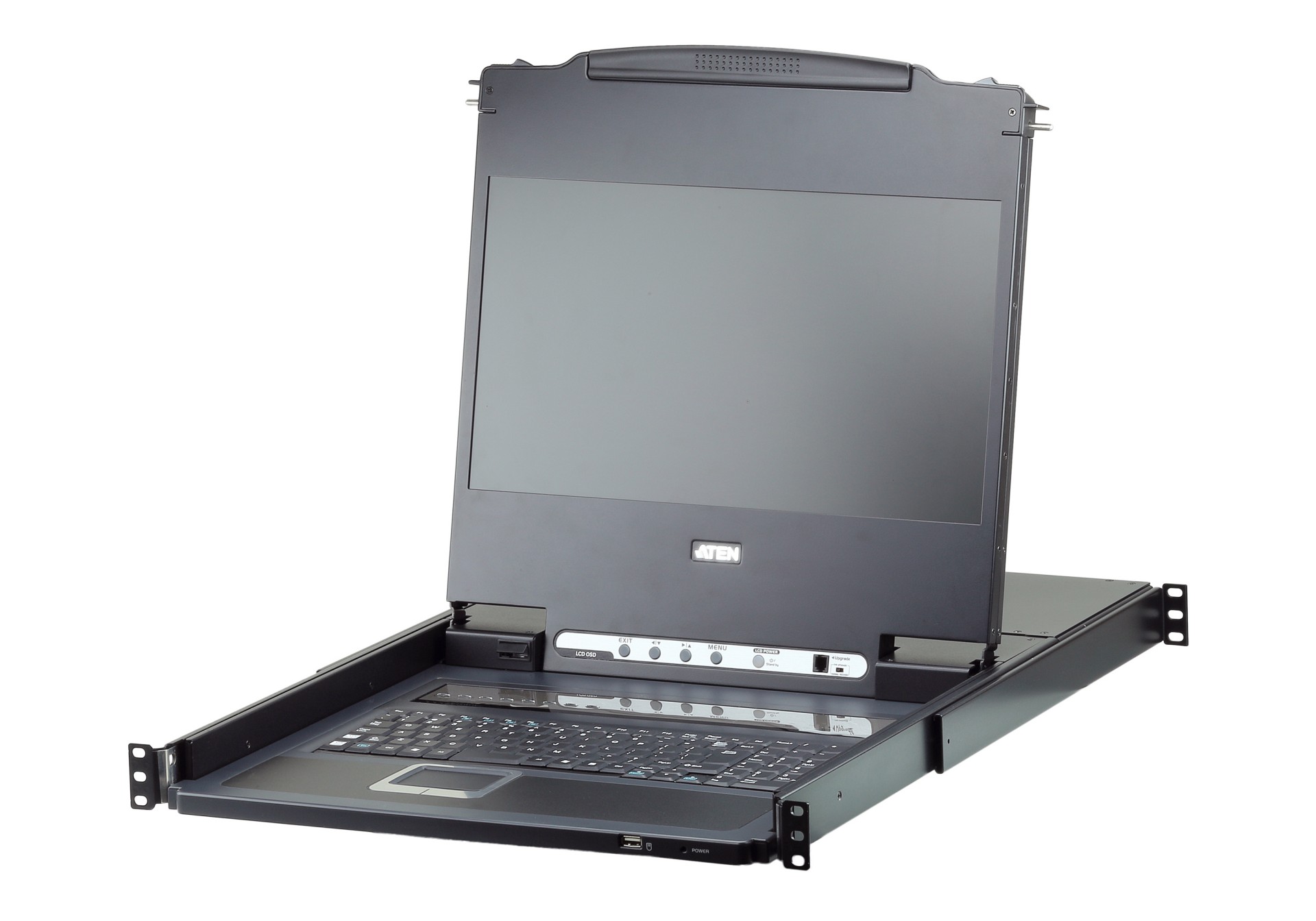 ATEN CL6708MW - KVM Console With KVM Switch - 8 Ports - USB - 17.3" - Rack-mountable - 1920 X 1080 Full HD (1080p) @ 60 Hz - DVI-I - 1U CL6708MW - C2000