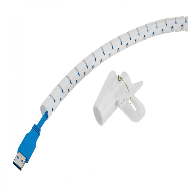 Neomounts ADS06-140WH, Cable Sleeve for  1-3 cables, 200x1,5x1,5cm,  ADS06-140WH - eet01
