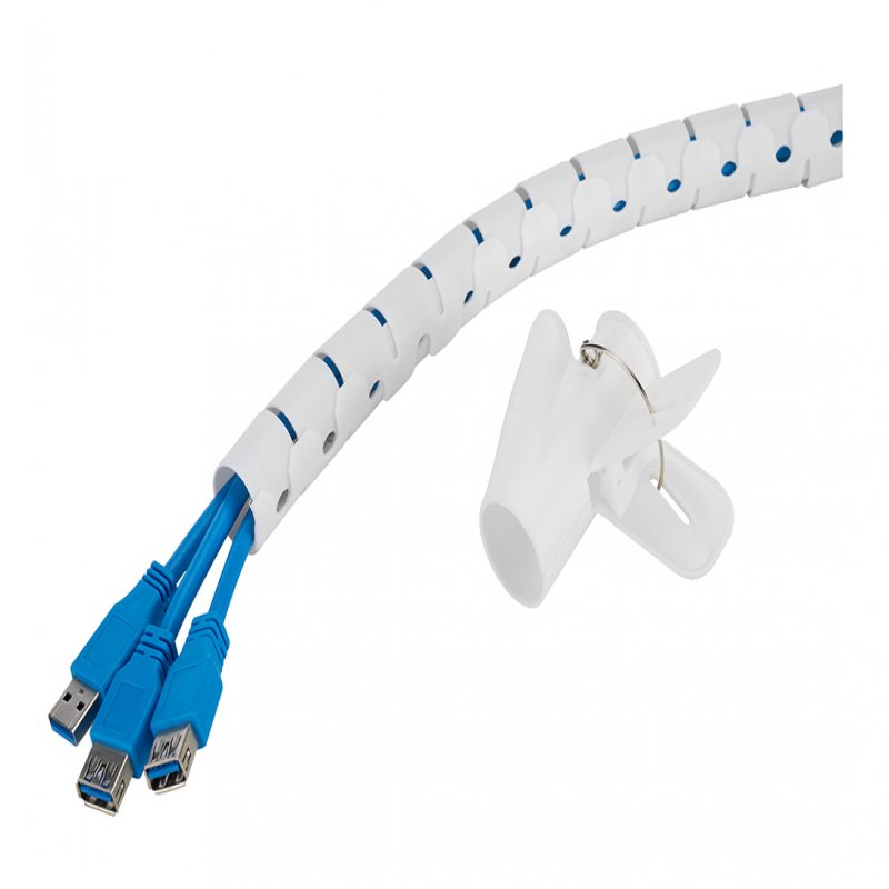 Neomounts ADS06-142WH, Cable Sleeve for  1-5 cables, 200x2,5x2,5cm,  ADS06-142WH - eet01