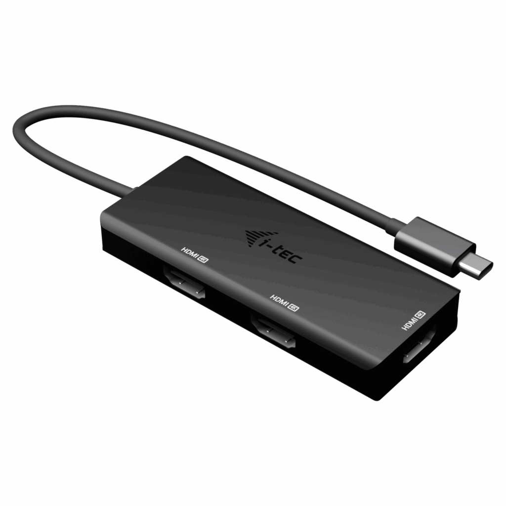 (new) I-tec Universal Usb-c Triple 4k Hdmi Video Adapter, Usb-c Power Delivery 100w, Tethered 20cm Cable C31triple4khdmipd - NA01