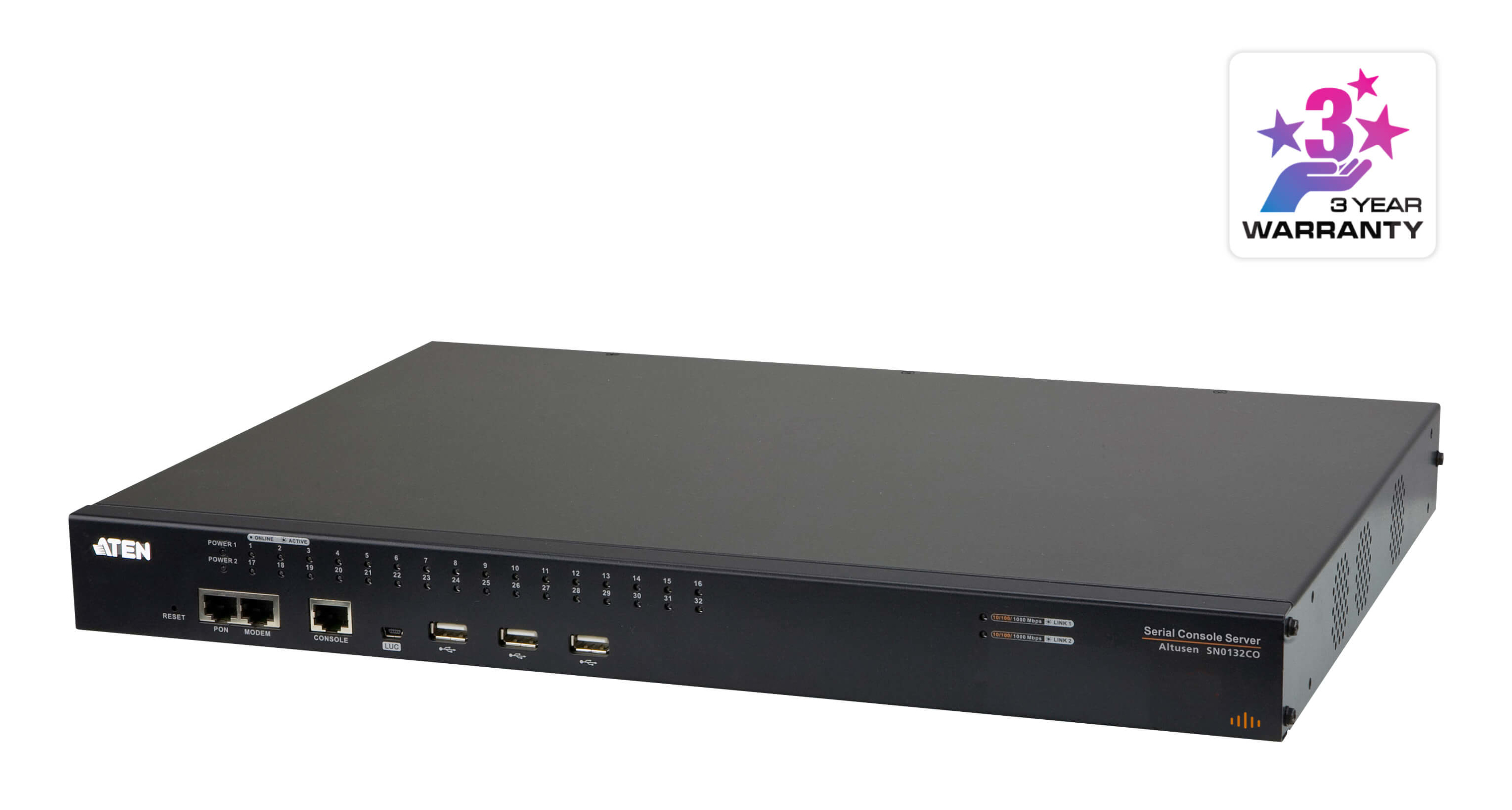 ATEN Altusen SN0132CO - Console Server - 32 Ports - 1GbE, RS-232 - 1U SN0132CO - C2000