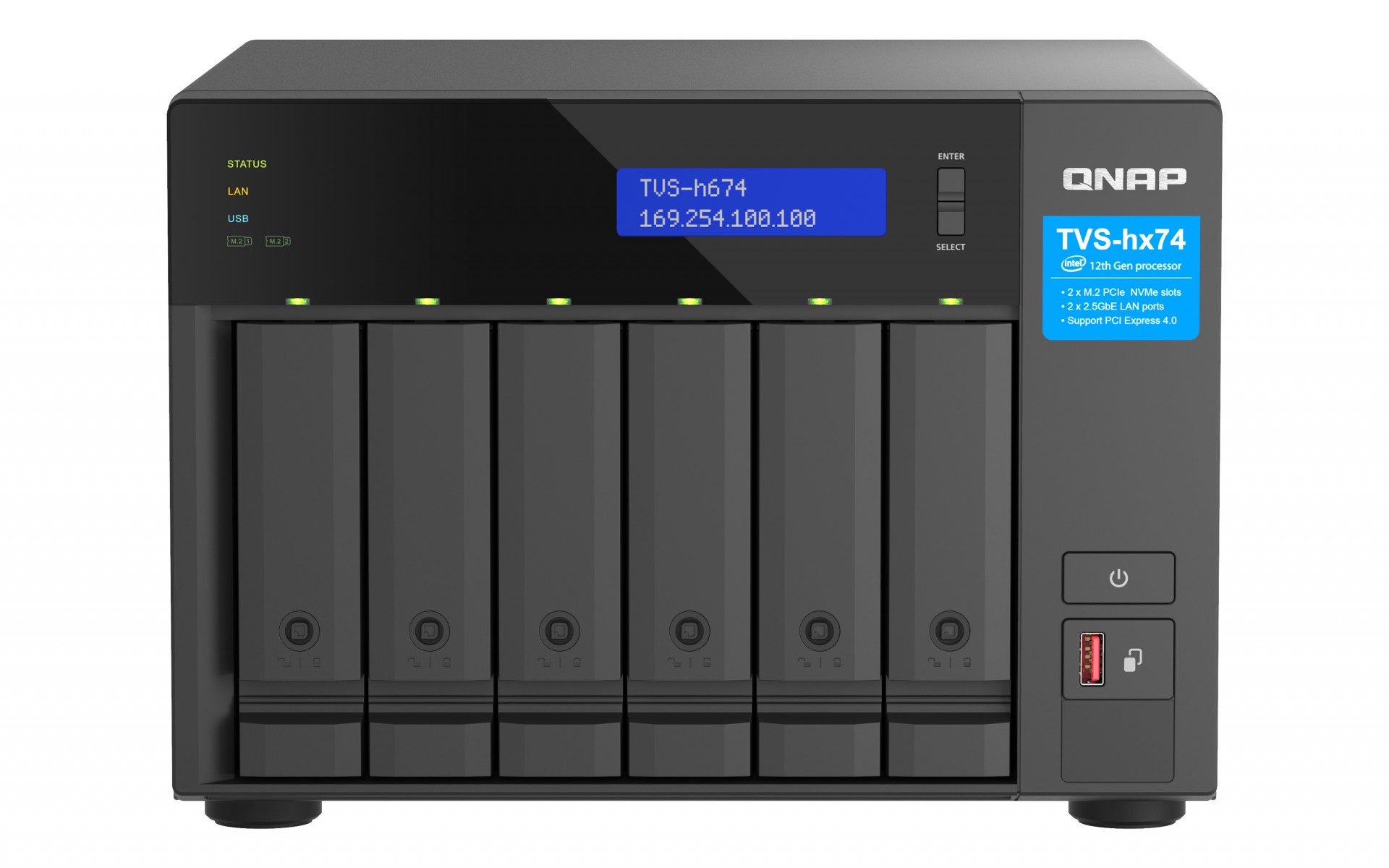 Qnap - Nas Dt                    Tvs-h674-i5-32g 6bay 32gb Ddr4      2x2.5gbe (2.5g/1g/100m/10m)         Tvs-h674-i5-32g