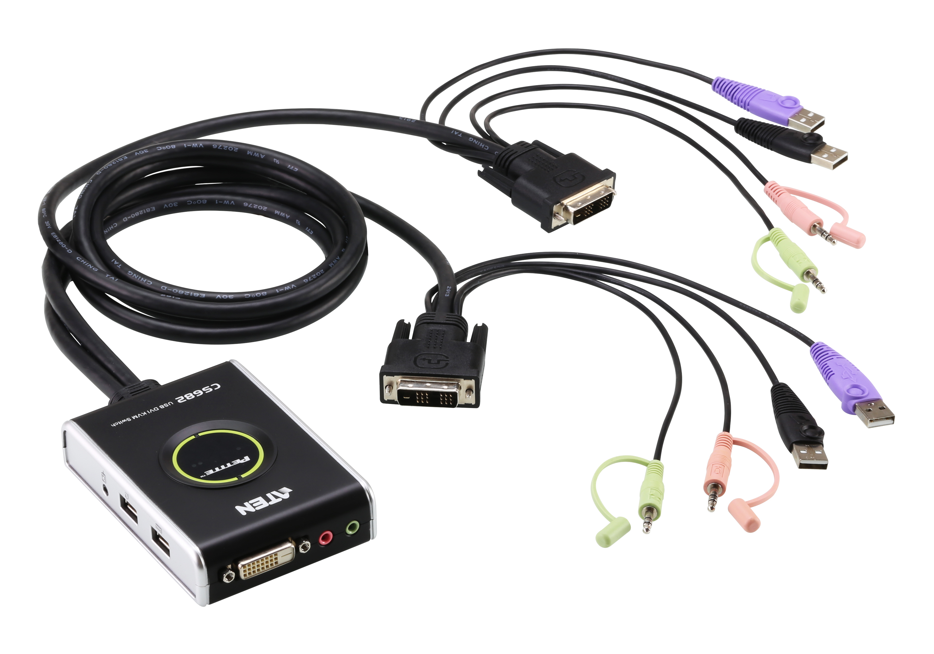 ATEN CS682 - KVM / Audio / USB Switch - 2 X KVM / Audio / USB - 1 Local User - Desktop CS682 - C2000