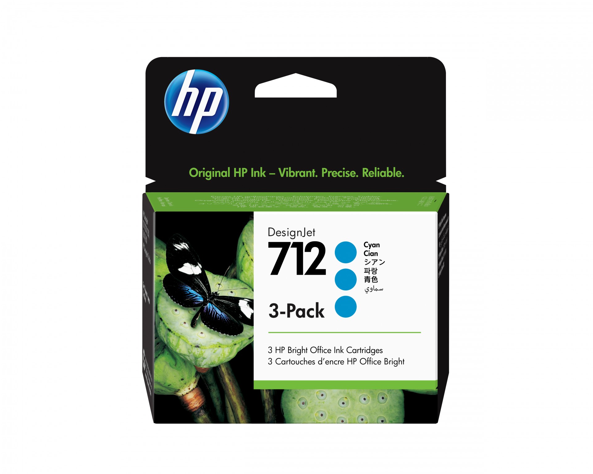 Hp - Gsb Supp Lg Fmt Des Supp (u Hp 712 3-pack 29-ml Cyan            Designjet Ink Cartridge             3ed77a
