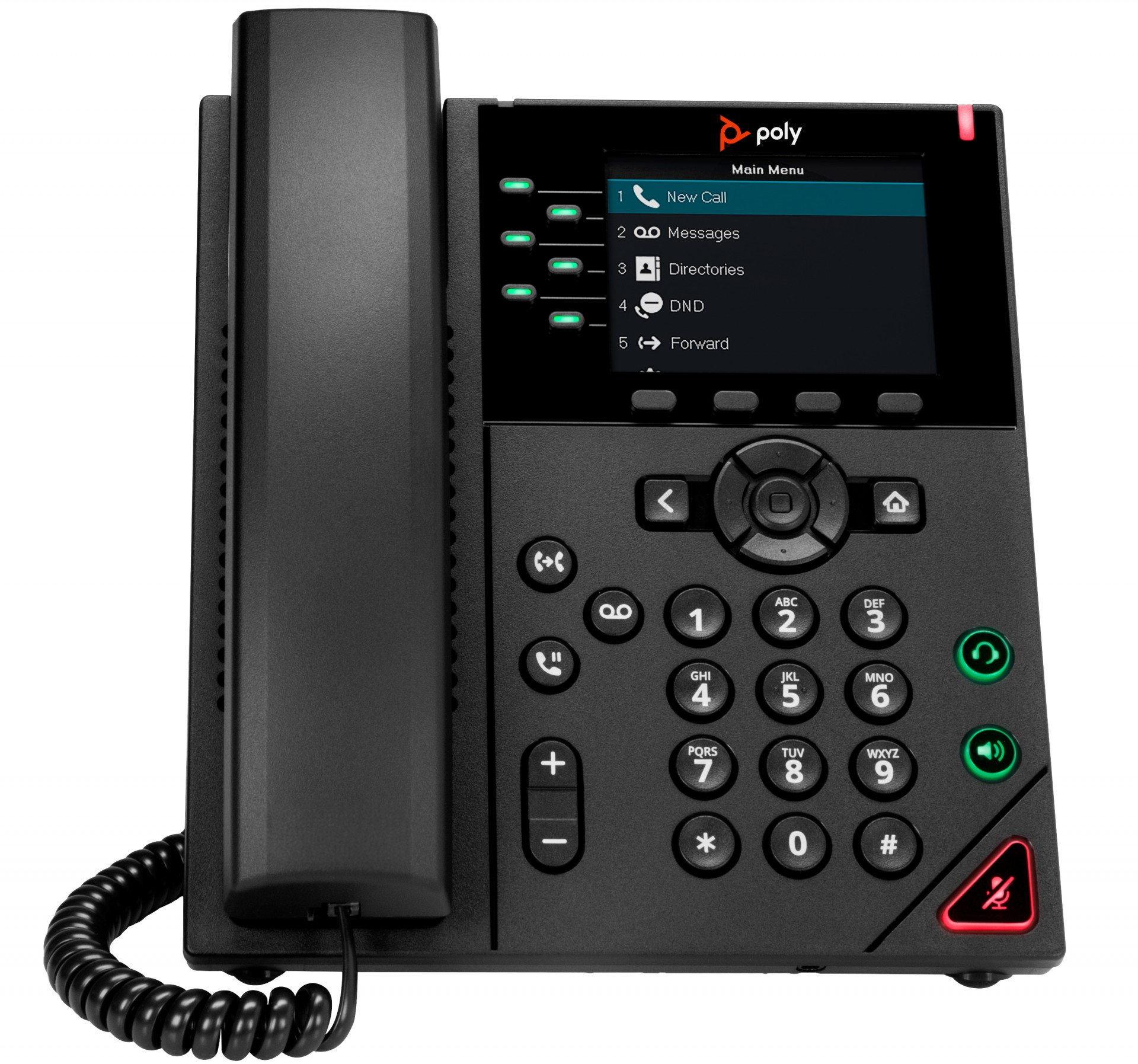 HP Poly VVX 350 - VoIP Phone - 3-way Call Capability - SIP, SDP - 6-line Operation - 24 Lines - Black 89B68AA - C2000