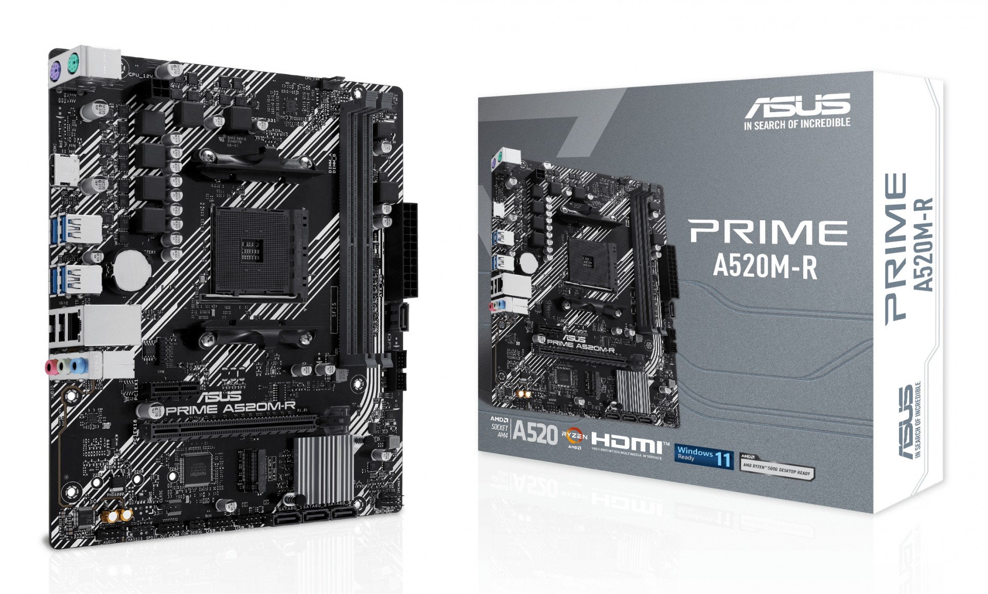 Asus Prime A520M-R Amd A520 Socket  Am4 Micro Atx  90MB1H60-M0EAY0 - eet01